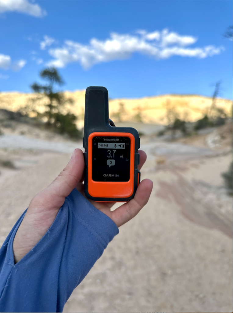 what to pack on a day hike - garmin inreach mini