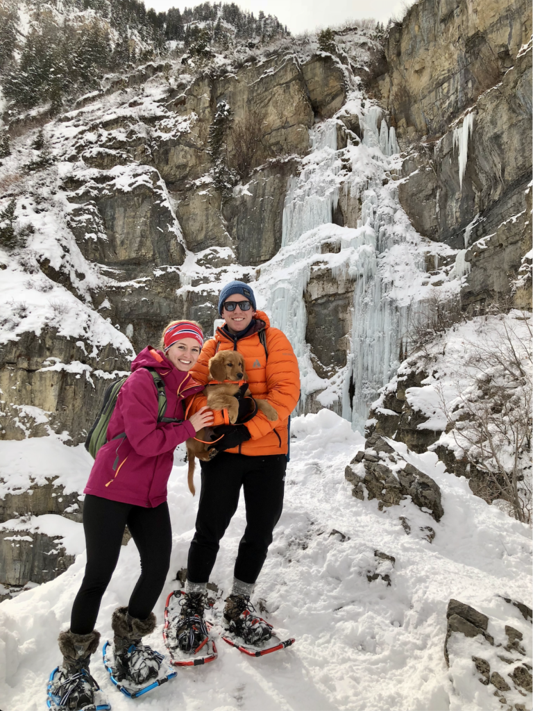 Stewart falls hike utah in the winter