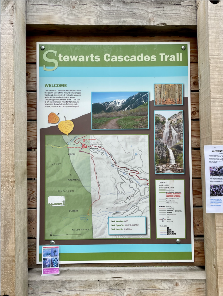 Stewart falls hike utah trail map