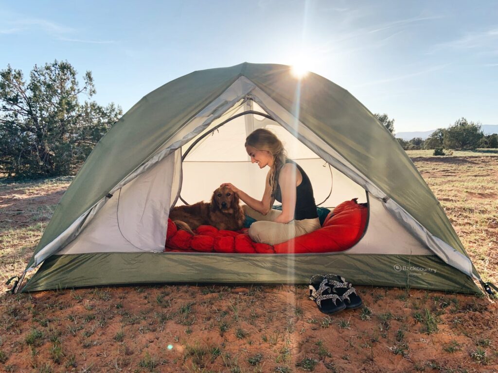 Tent Camping with dog